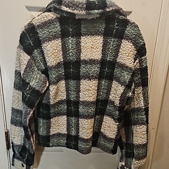 No Boundaries Plaid Sherpa Jacket - Picture 3 of 3